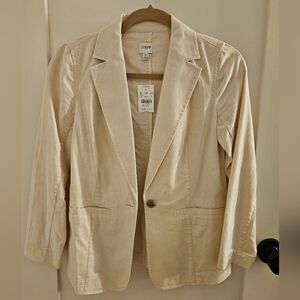 NWT J. Crew Women's Cream Linen Blazer 0P